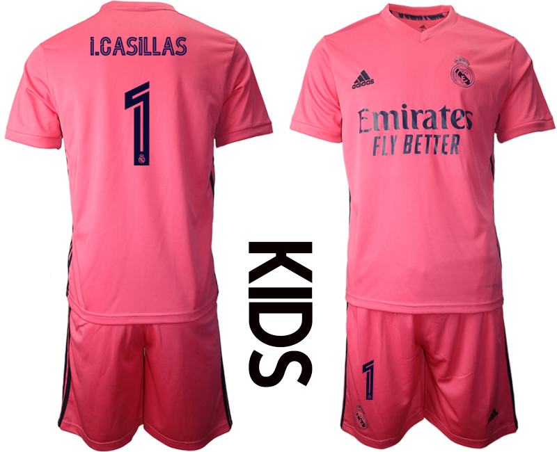 Youth 2020-2021 club Real Madrid away #1 pink Soccer Jerseys->real madrid jersey->Soccer Club Jersey